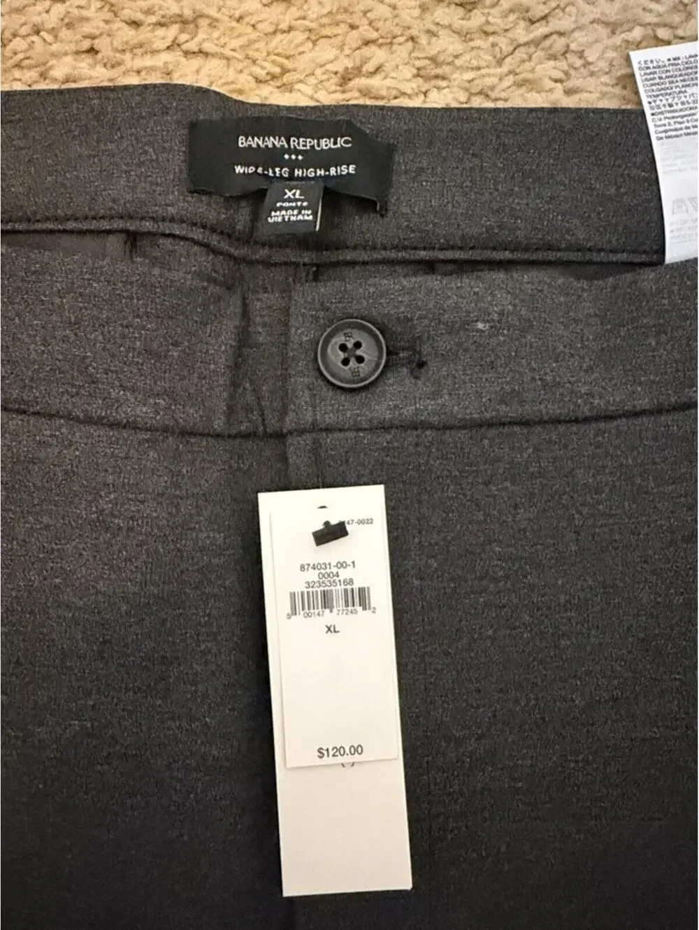 Banana Republic Wide Leg Trousers in Charcoal Gray - Picture 2 of 3